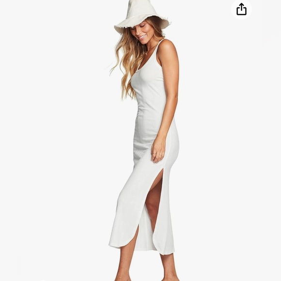 Vitamin A White Ribbed Knit Maxi Dress - Picture 11 of 11